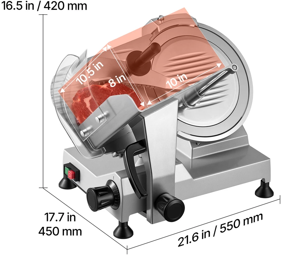 VEVOR Elektrinė pjaustyklė mėsai 320W, 300mm peilis