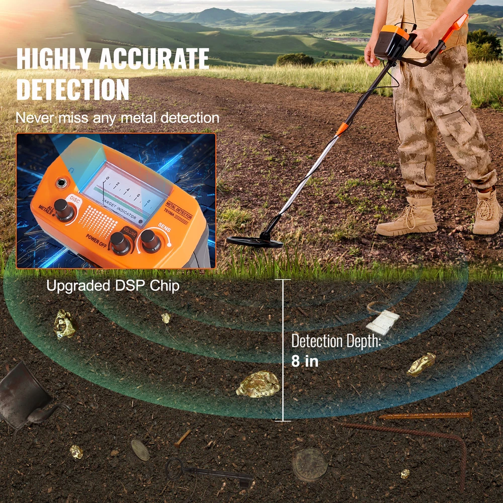 VEVOR Metalo detektorius su IP68 apsauga