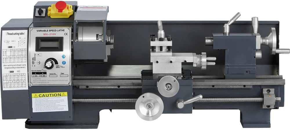 VEVOR 750W mini metalo tekinimo staklės su priedų dėže