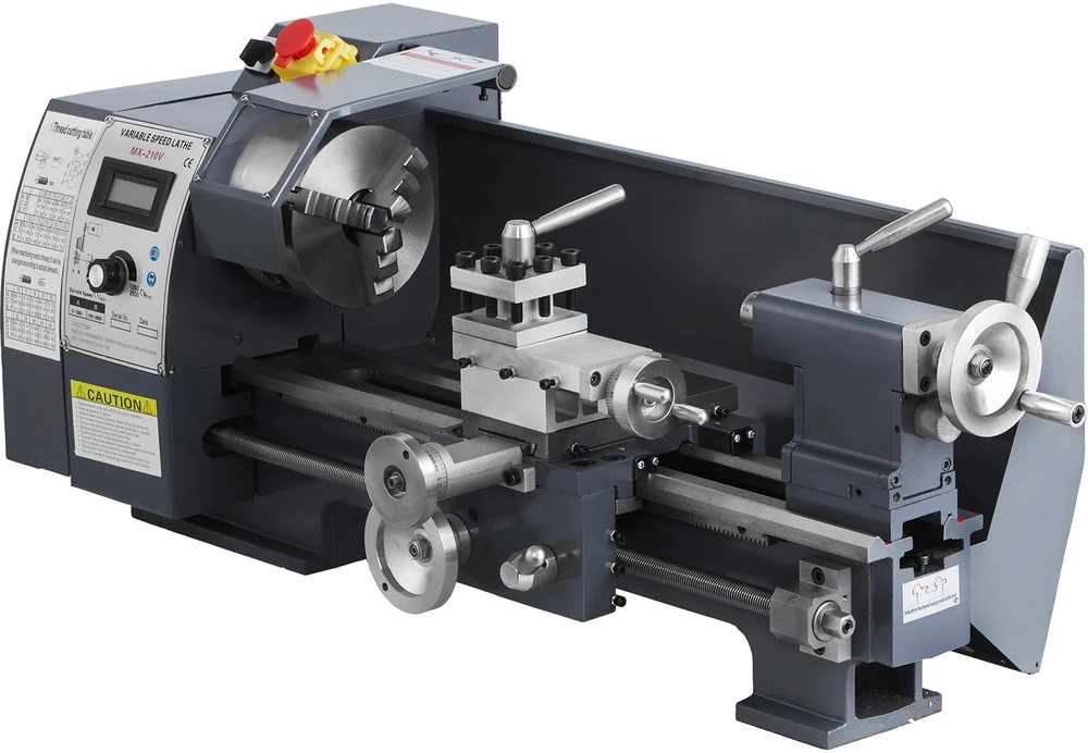 VEVOR 750W mini metalo tekinimo staklės su priedų dėže