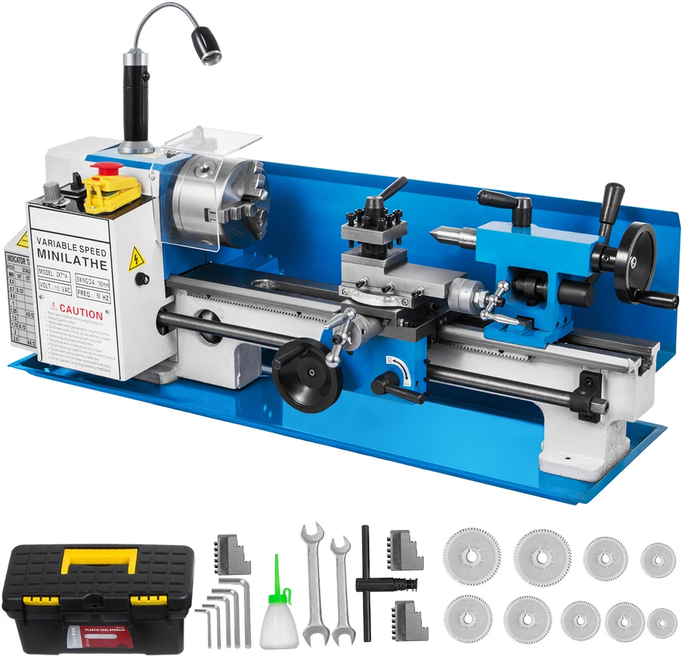 VEVOR Mini metalo tekinimo staklės 550 W, 50-2500 RPM