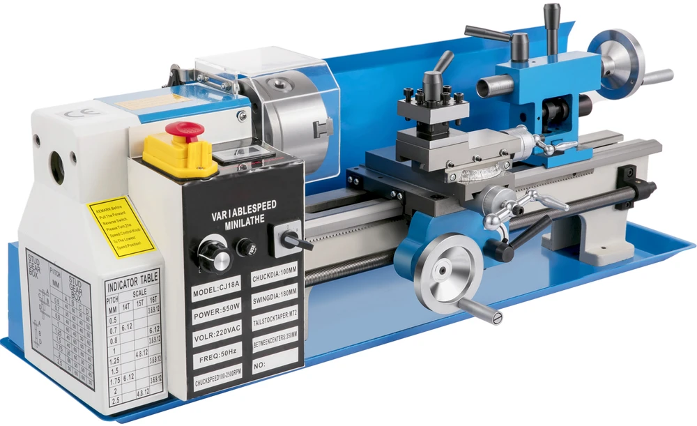 VEVOR Mini metalo tekinimo staklės, 550W kintamas greitis