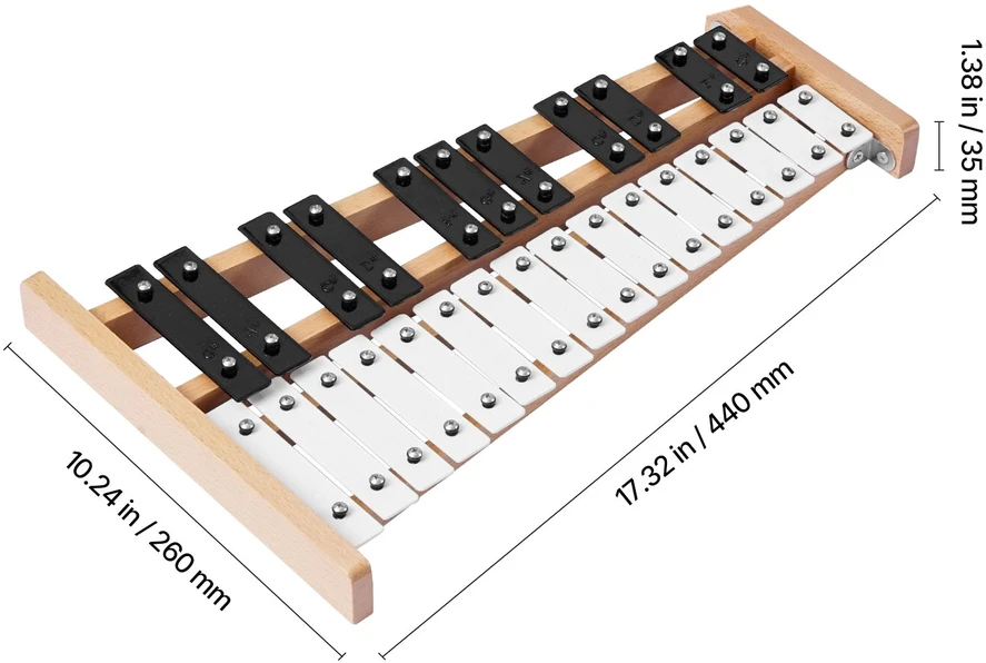 VEVOR Glockenspiel ksilofonas su 27 natomis
