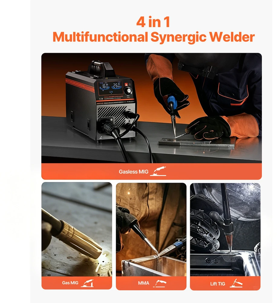 VEVOR MIG suvirinimo aparatas 160A 4-in-1