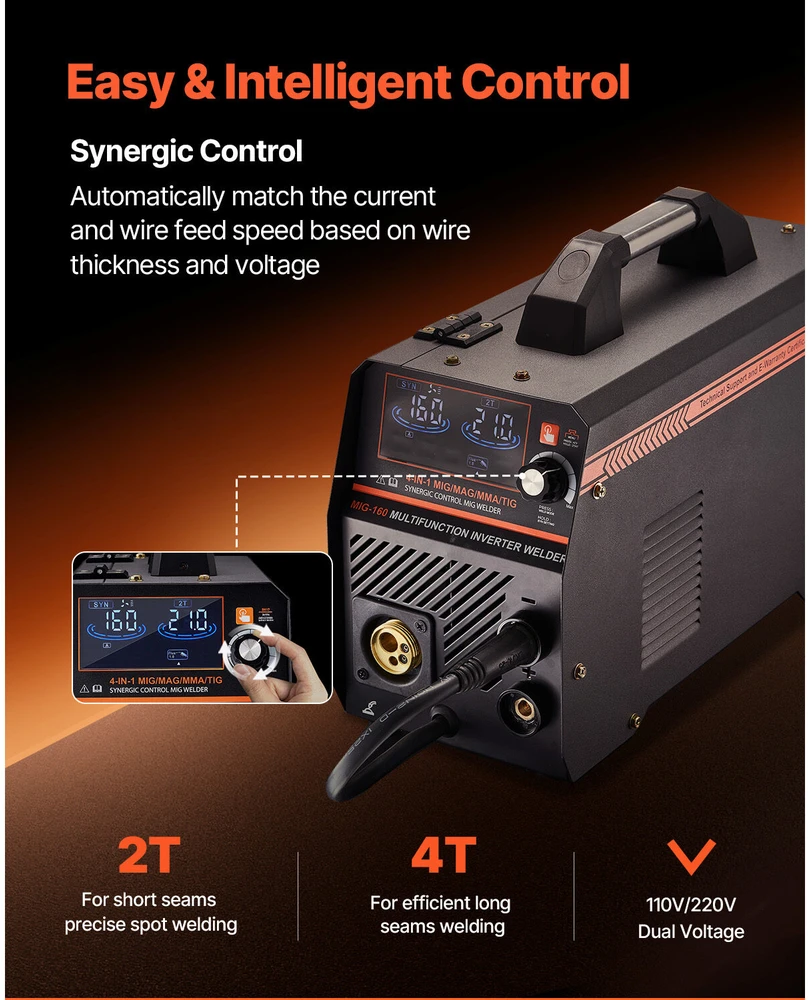 VEVOR MIG suvirinimo aparatas 160A 4-in-1