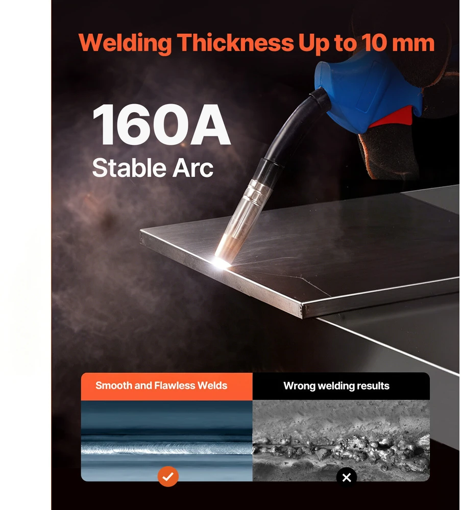 VEVOR MIG suvirinimo aparatas 160A 4-in-1