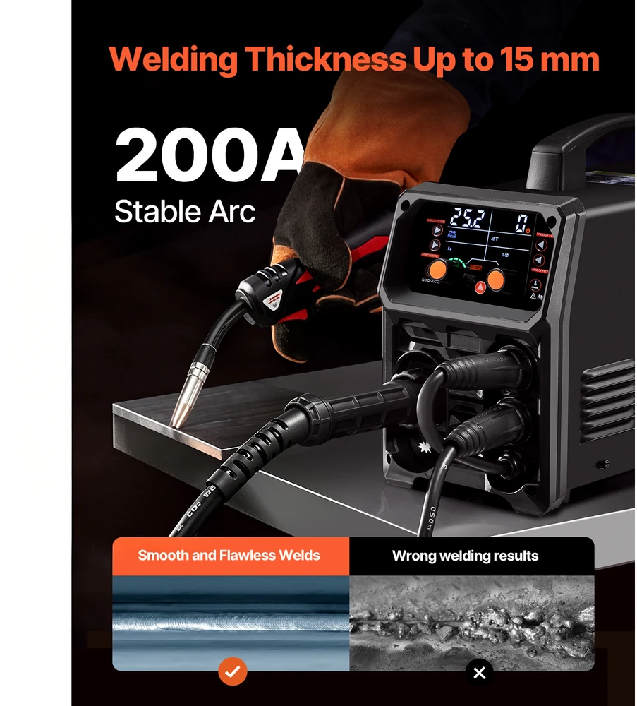 VEVOR MIG suvirinimo aparatas 200A 4-in-1