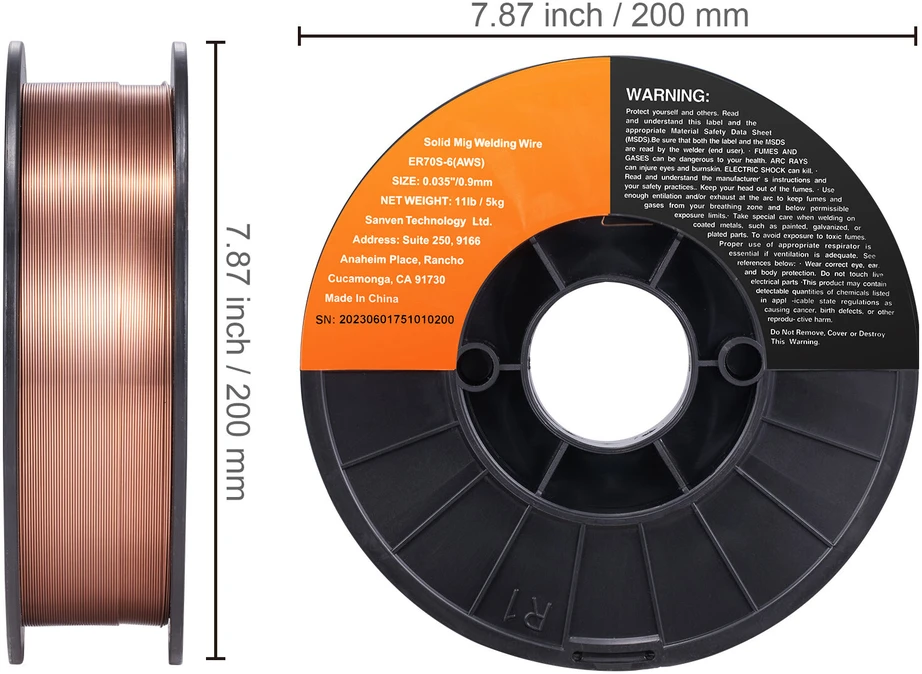 VEVOR Kietas MIG suvirinimo viela 0.9 mm