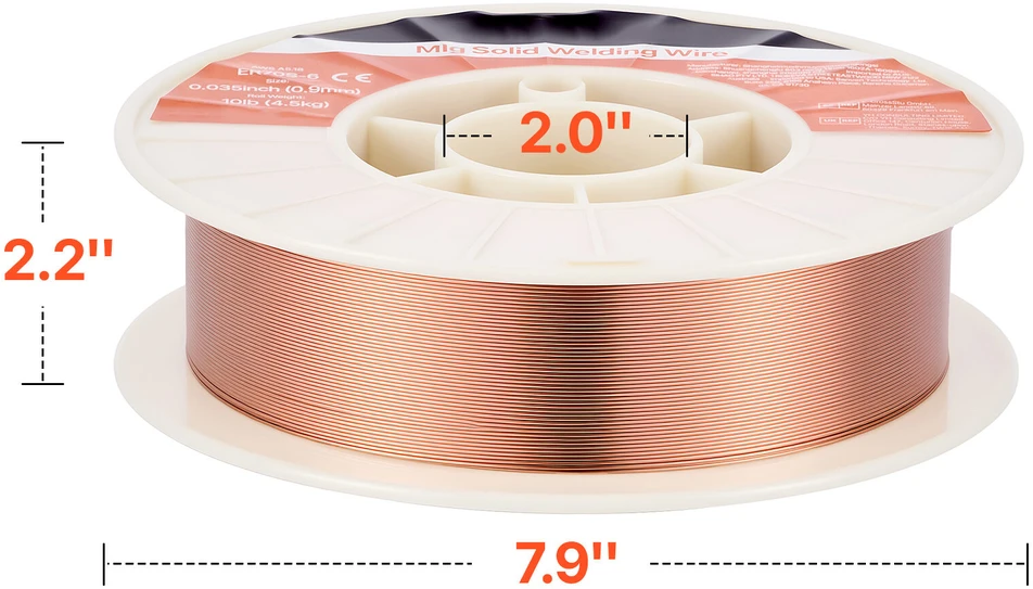 VEVOR Mig suvirinimo viela ER70S-6 0.9 mm 4.5kg