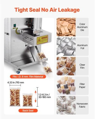 Birių produktų dozavimo ir pakavimo aparatas VEVOR SBF-200-V2, 3–200 g