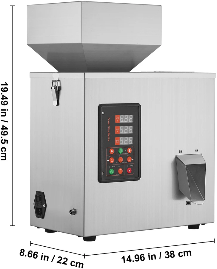 VEVOR Automatinis miltelių dozavimo aparatas, 1-100g