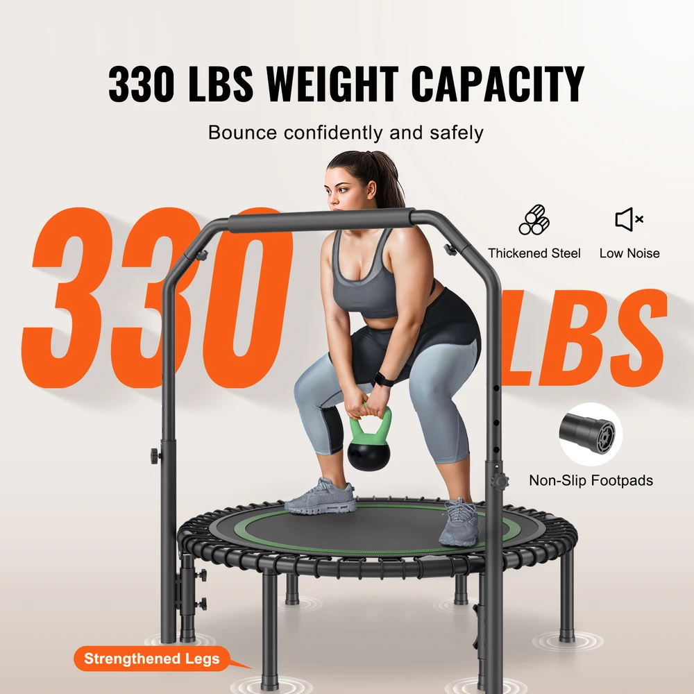 VEVOR 40" sulankstomas mini fitneso batutas su rankena