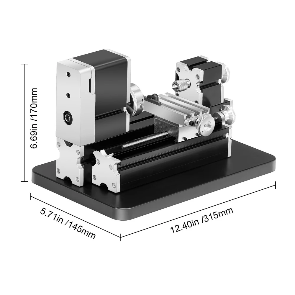 VEVOR Mini metalo tekinimo staklės 70 x 130 mm, 36W