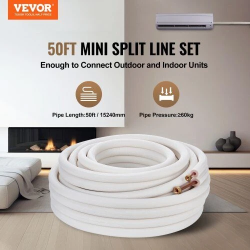 VEVOR 15240 mm mini išrauto vamzdynas oro kondicionieriui