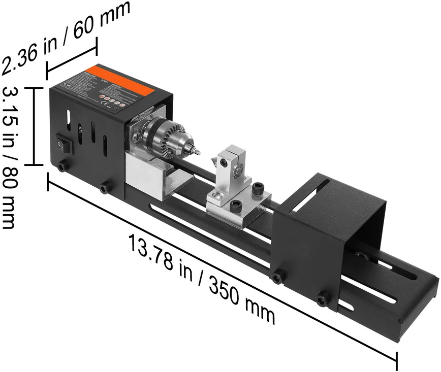 VEVOR Mini medžio staklės, 70 mm x 160 mm, 24VDC