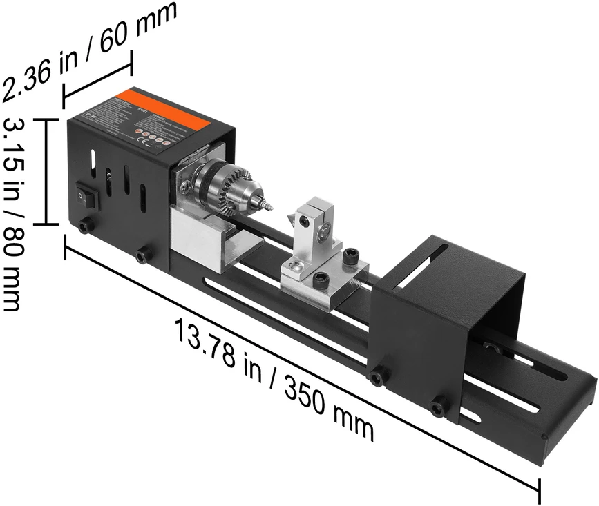 VEVOR Mini medžio staklės, 70 mm x 160 mm, 24VDC
