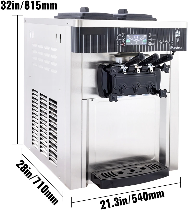 VEVOR Komercinė minkštų ledų mašina 2200W