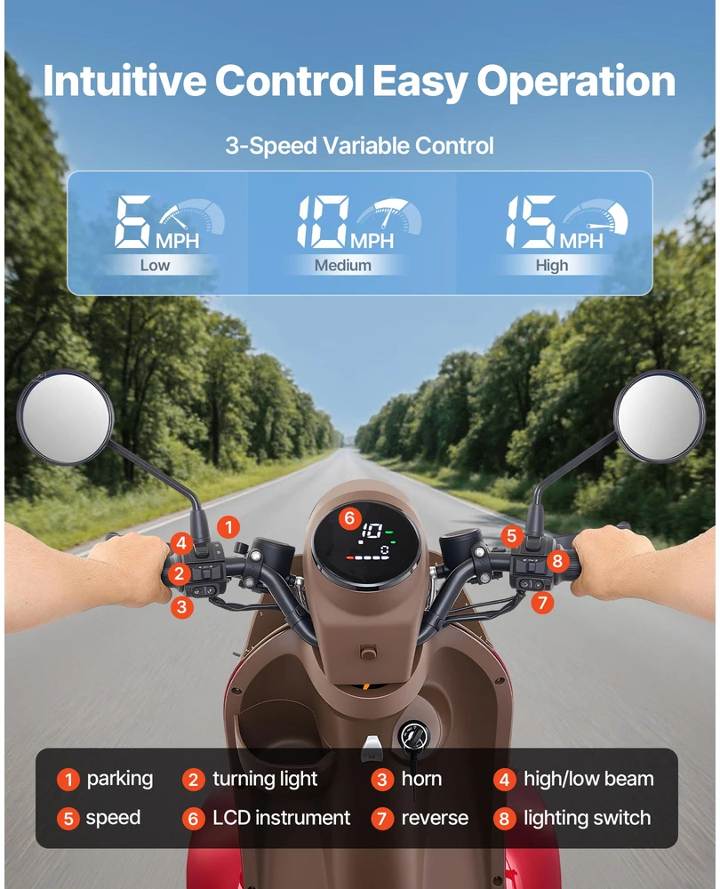 VEVOR 4 ratų motoroleris vyresniems žmonėms