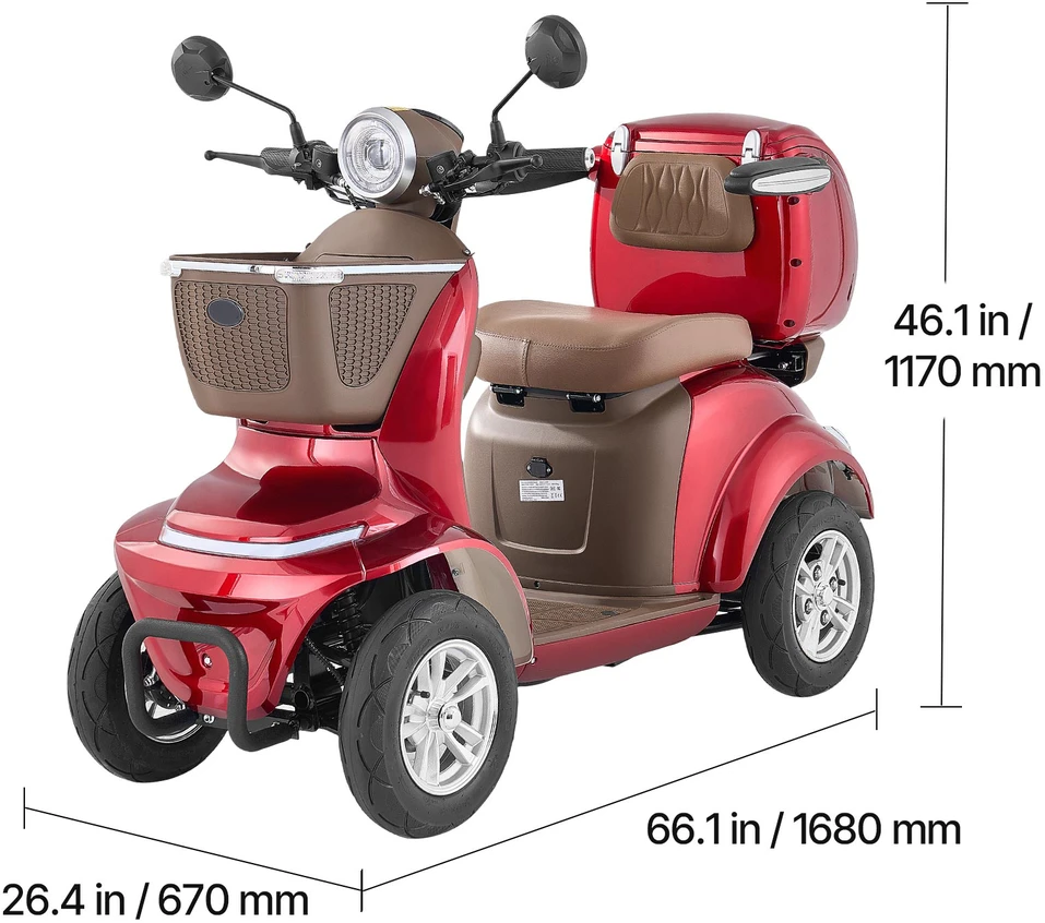 VEVOR 4 ratų motoroleris vyresniems žmonėms