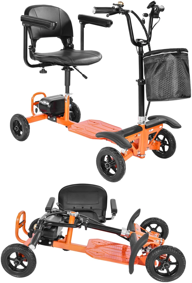 VEVOR Keturratis sulankstomas elektrinis motoroleris