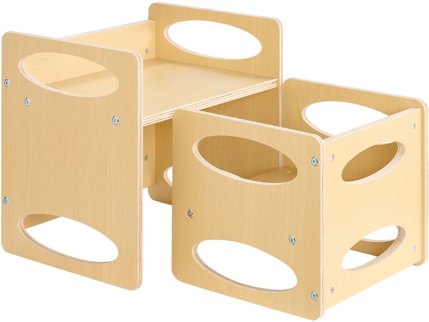 VEVOR vaikiškas montessori stalas ir kėdė iš medžio