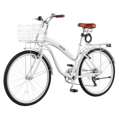 Moteriškas miesto dviratis VEVOR SCB2672-RQW, 66 cm ratai