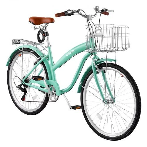 Moteriškas miesto dviratis VEVOR SCB2672-RQG, 66 cm ratai