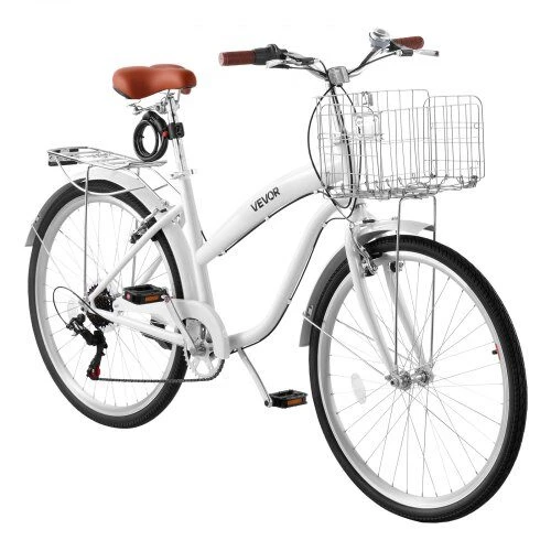 Moteriškas miesto dviratis VEVOR SCB2672-RQW, 66 cm ratai