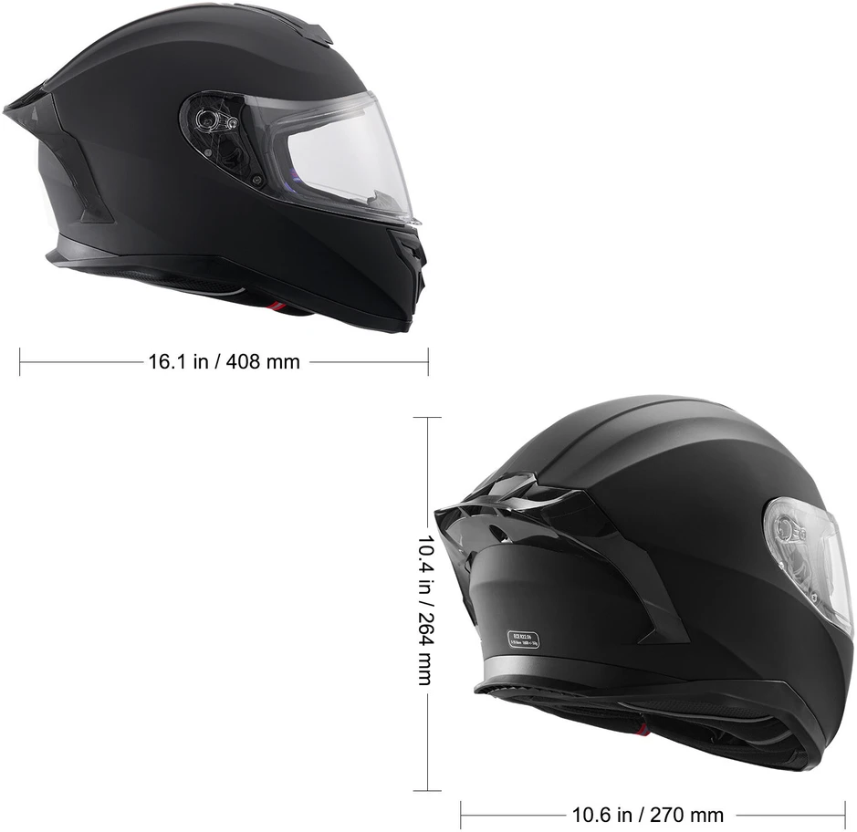 VEVOR Pilno veido motociklininko šalmas su „Bluetooth“ lizdu