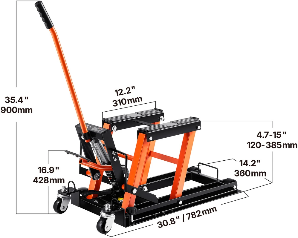 VEVOR Motociklų hidraulinis domkratas 700 kg