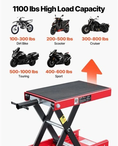 VEVOR Motociklo keltuvas, 499 kg žirklinis domkratas