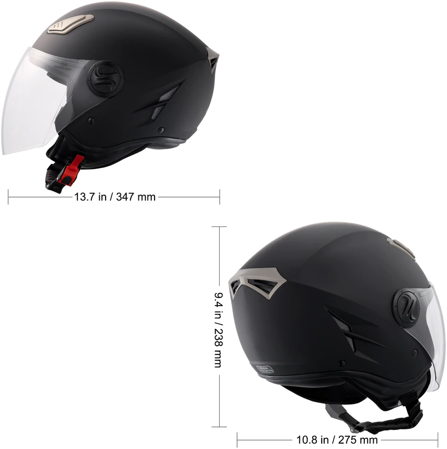 VEVOR 3/4 motociklininko šalmas su bluetooth