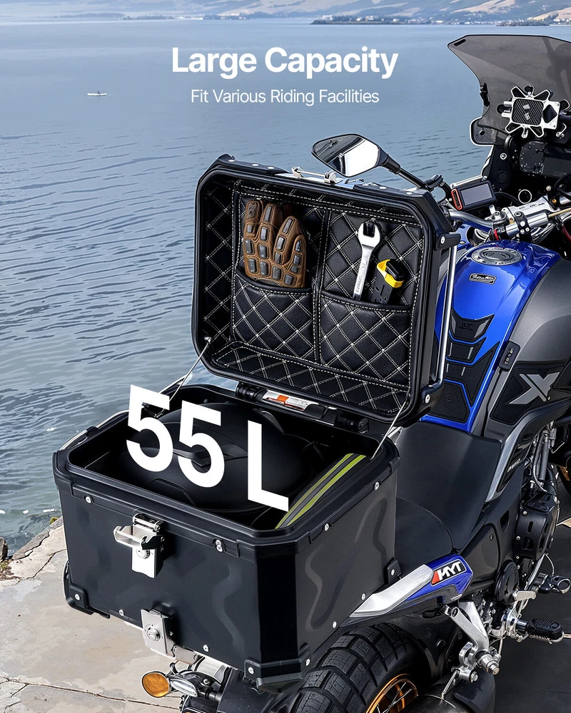 VEVOR 55 l motociklo universalus galinis bagažo dėklas