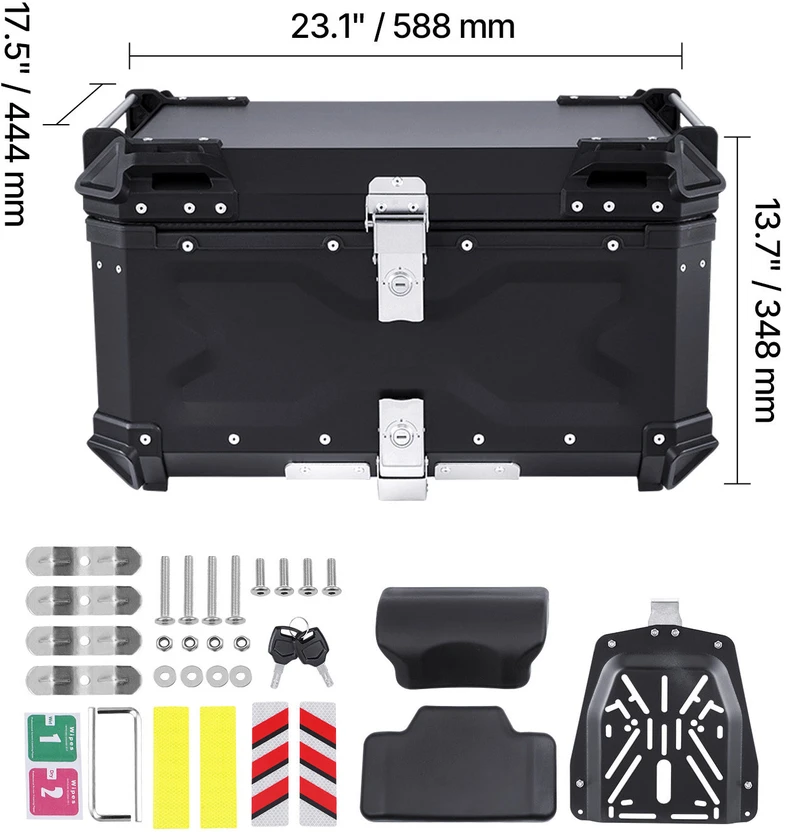 VEVOR 65 l motociklų bagažo dėžė