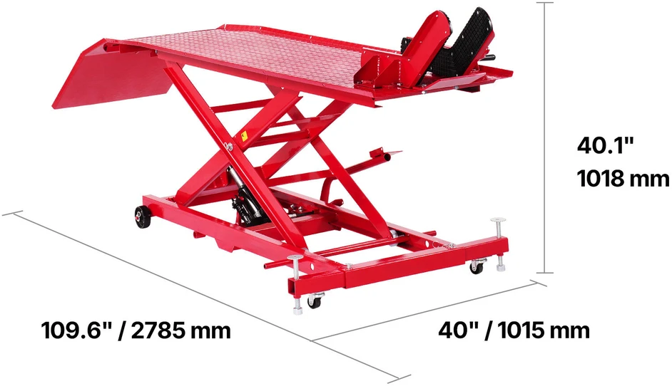 VEVOR Hidraulinis motociklų keltuvas 450 kg iki 787 mm