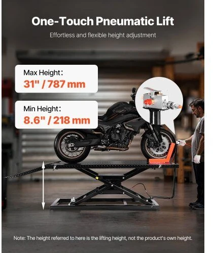 VEVOR Motociklo keltuvas su pneumatinėmis funkcijomis