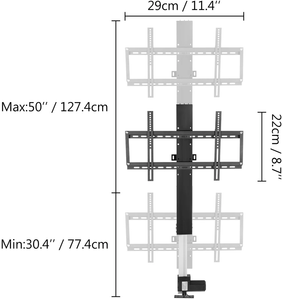 Laikiklis VEVOR Automatinis TV pakėlėjas 77–127 cm televizoriams