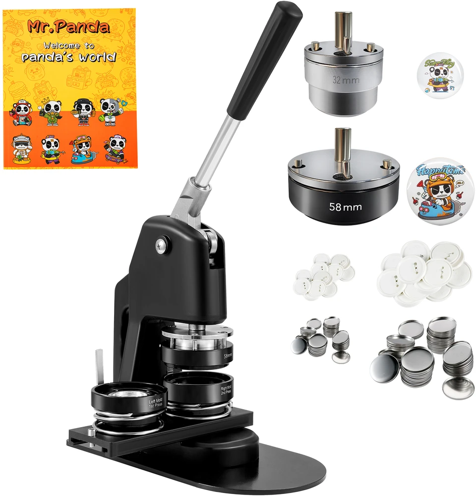 VEVOR Ženkliukų gamybos aparatas, 32+58 mm rinkinys