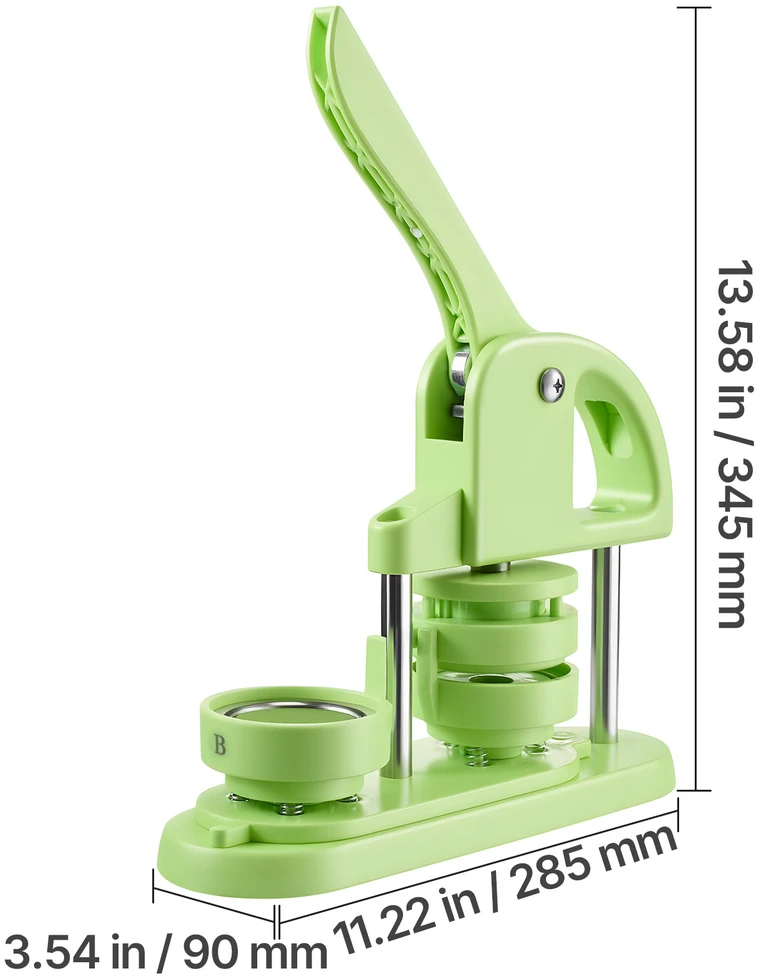 VEVOR Ženkliukų darymo mašina 58 mm, 100 vnt. žali