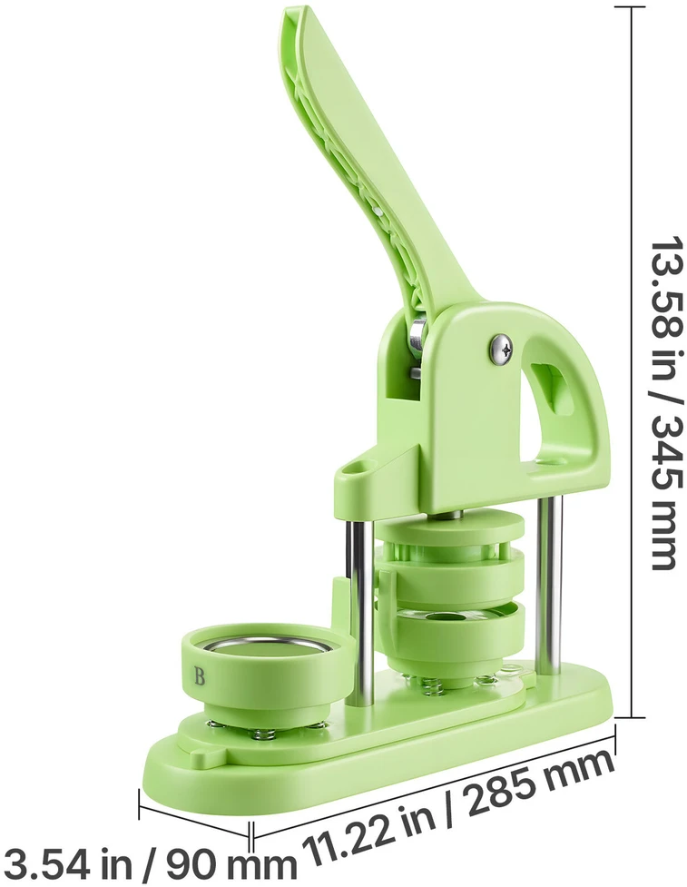 VEVOR Ženkliukų darymo mašina 58 mm, 100 vnt. žali