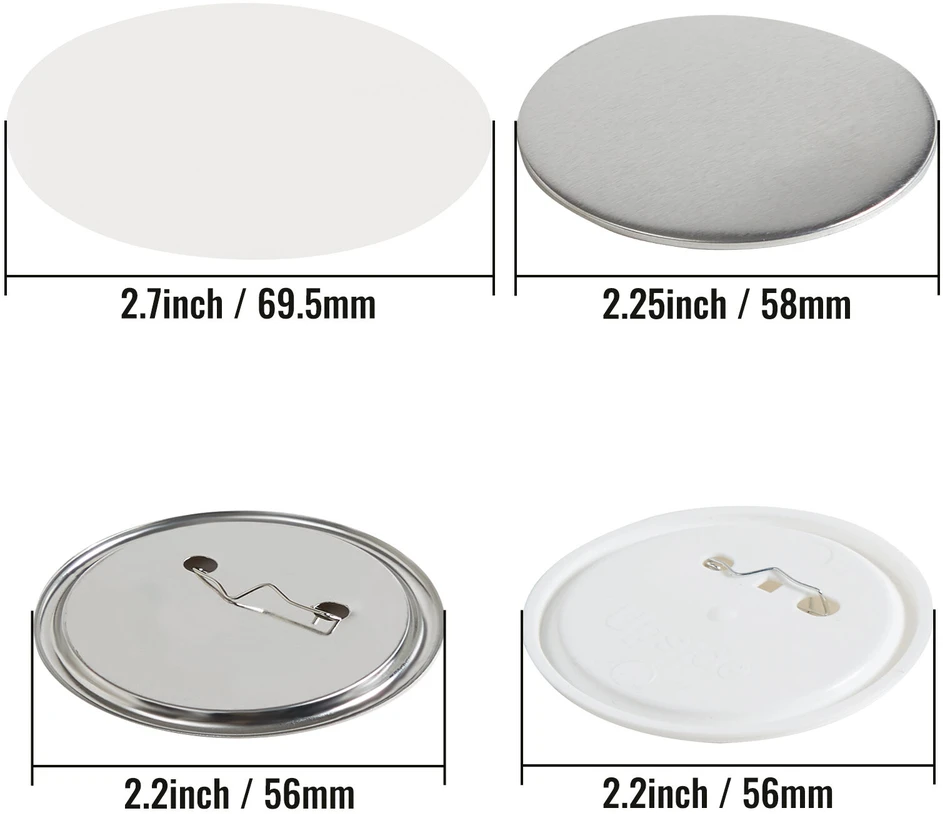 VEVOR 58 mm ženkliukų dalys ženkliukų gamybos mašinoms