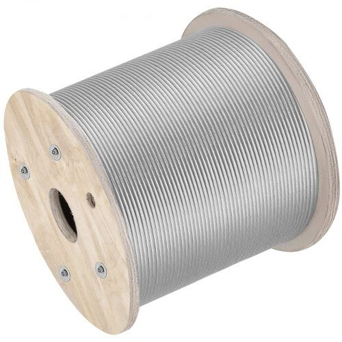 VEVOR 6.4 mm nerūdijančiojo plieno trosas 61 m 7x19