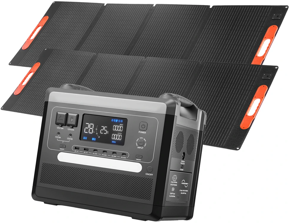VEVOR Nešiojama saulės jėgainė 2400W su 2160Wh baterija