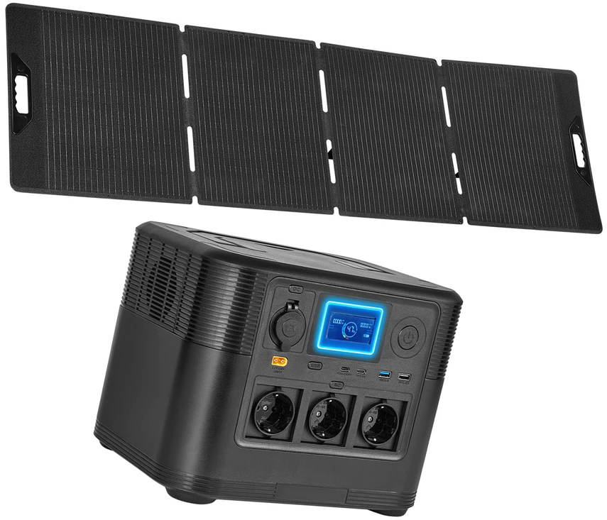 VEVOR Nešiojama saulės energijos stotis su 200W skydeliu