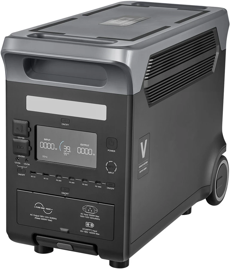VEVOR Nešiojama galios stotis, 3000W saulės generatorius