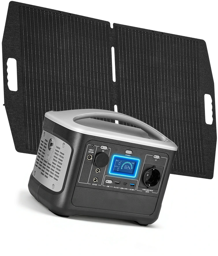 VEVOR Nešiojama saulės įkrovimo stotelė su 100W saulės panele