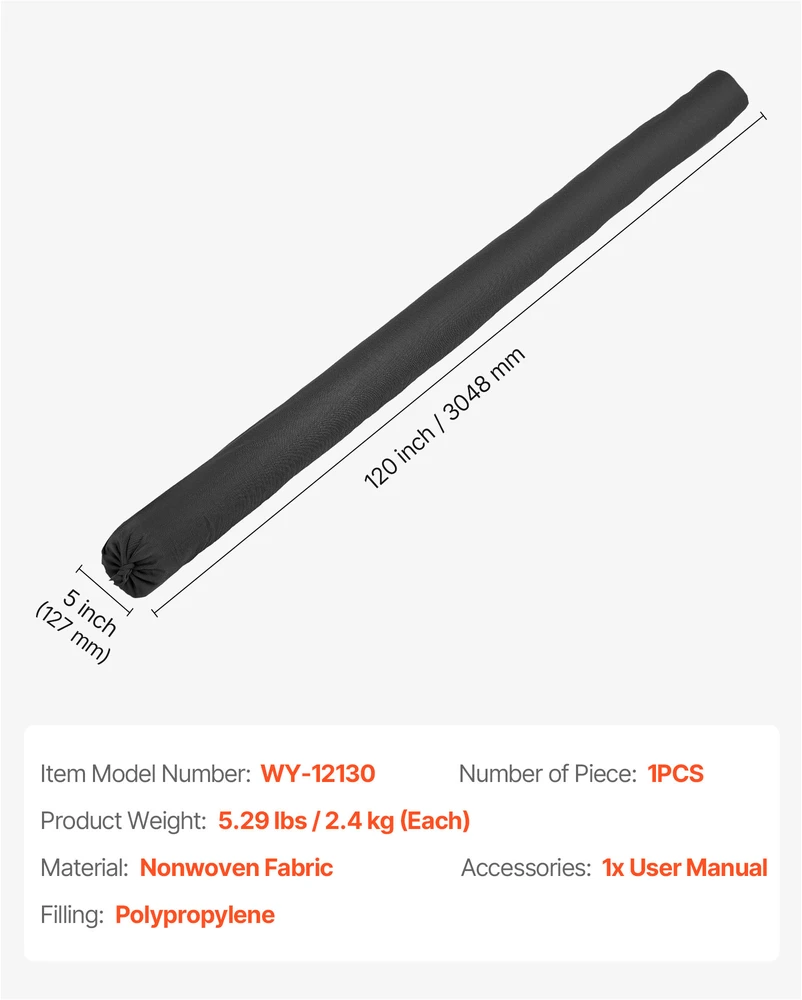 VEVOR Nuosėdų filtras – 5 colių x 3 metrų