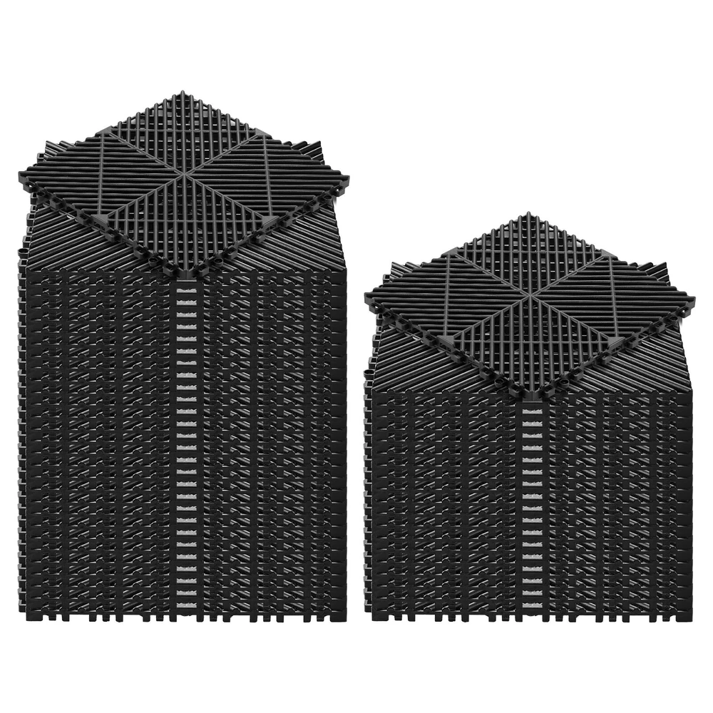 VEVOR Susijungiančios drenažinės kilimėliai 310 x 310 mm juoda