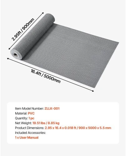 VEVOR vandeniui atspari PVC grindų danga 90x500 cm