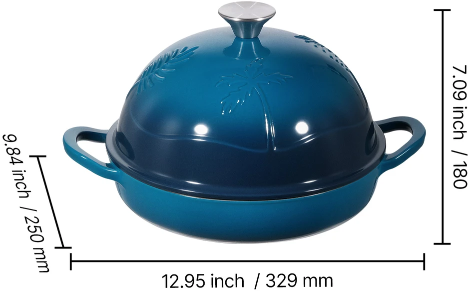 VEVOR Emaliuotas ketaus troškinimo puodas 4.7L